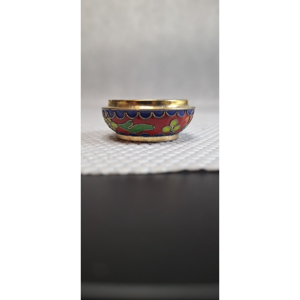*VINTAGE* CHINESE CLOISONNE MINIATURE PANDA BEAR TRINKET RING BOX‎ - Picture 9 of 11
